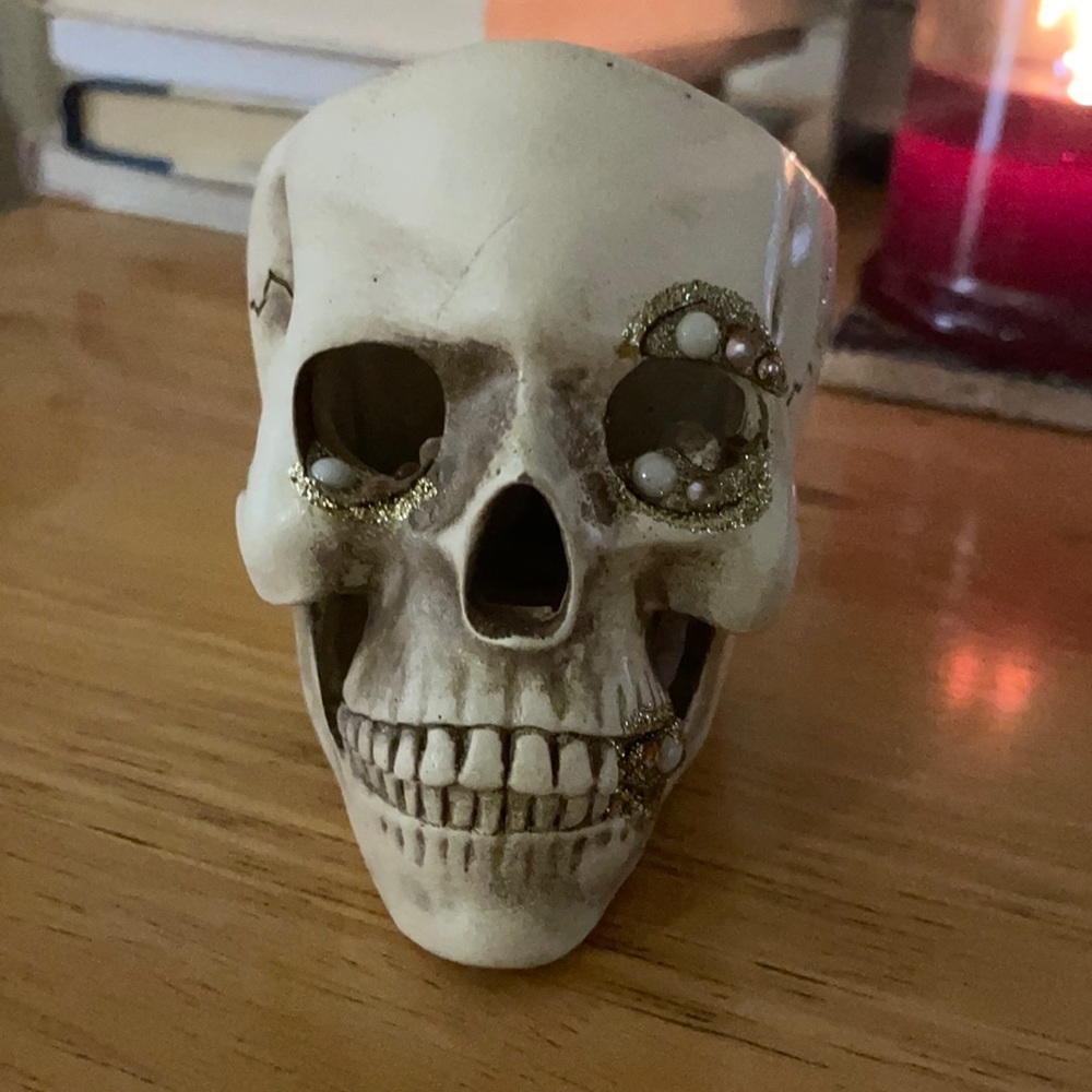 Yankee Candle glitter skull votive candle holder